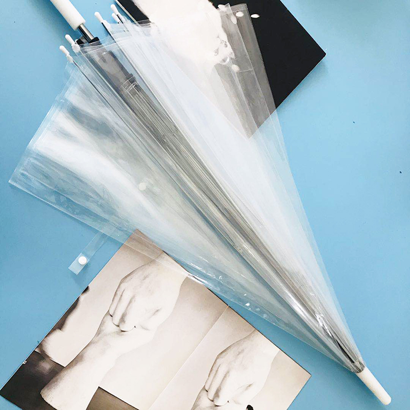 Ins Transparent Umbrella Long Handle Photo Essential Internet Celebrity Student Girls Thick 8 Bones Fresh Wholesale Ins Transparent Umbrella Long Handle Photo Essential Internet Celebrity Student Girls Thick 8 Bones Fresh Wholesale