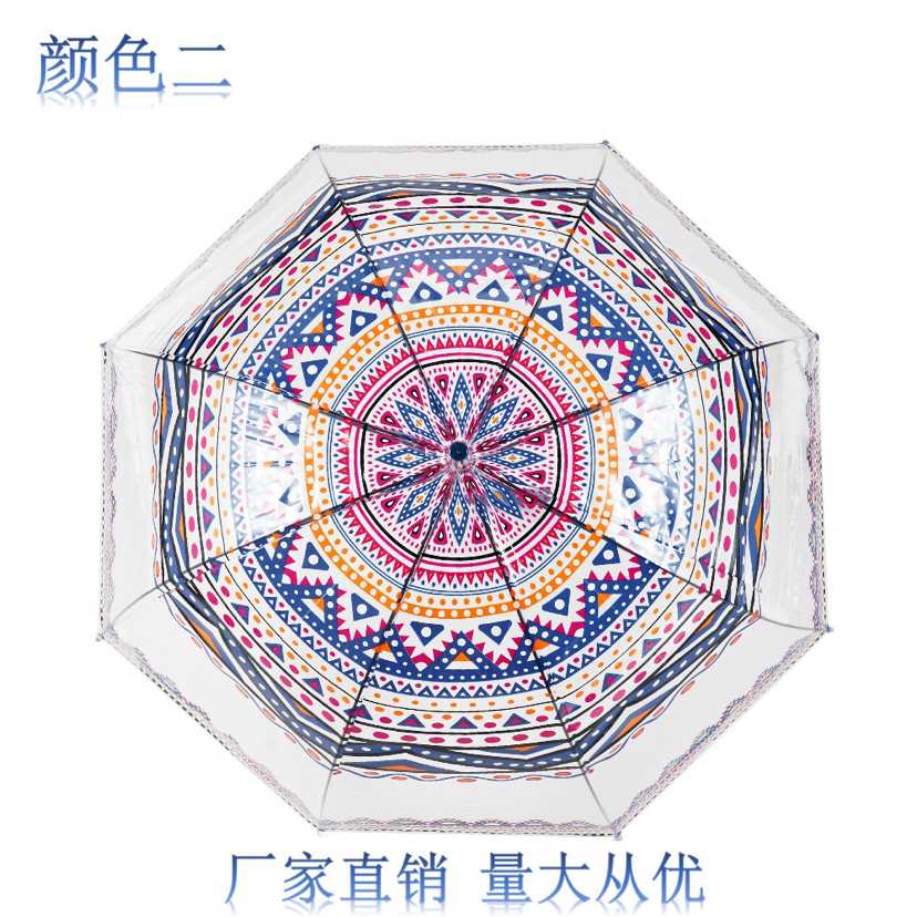 Factory Direct Supply New Automatic Poe Transparent Machine Printing Ins Style Straight Handle Umbrella Adult Umbrella Apollo S Umbrella Factory Direct Supply New Automatic Poe Transparent Machine Printing Ins Style Straight Handle Umbrella Adult Umbrella Apollo S Umbrella