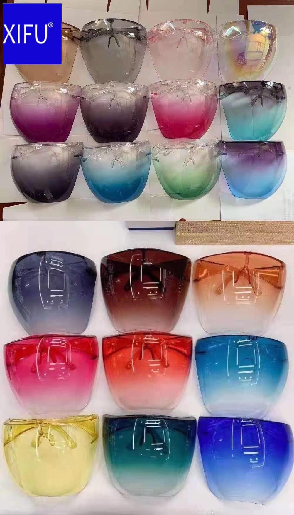 Xifu space mirror protective mask for cross-border e-commerce high-definition anti-spray isolation color mask