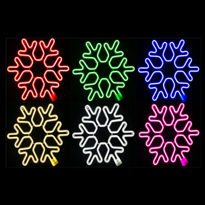IP65 Christmas lights decorative lights 40CM snowflake LED neon lamp modeling outdoor LED tape