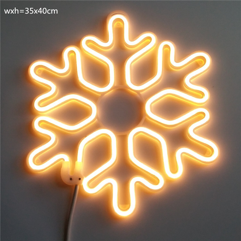IP65 Christmas lights decorative lights 40CM snowflake LED neon lamp modeling outdoor LED tape