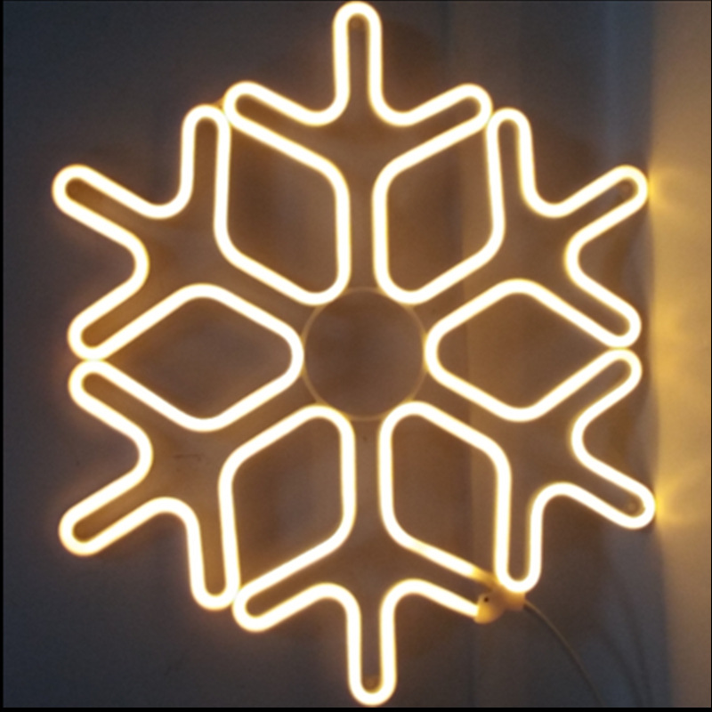 IP65 Christmas lights decorative lights 40CM snowflake LED neon lamp modeling outdoor LED tape