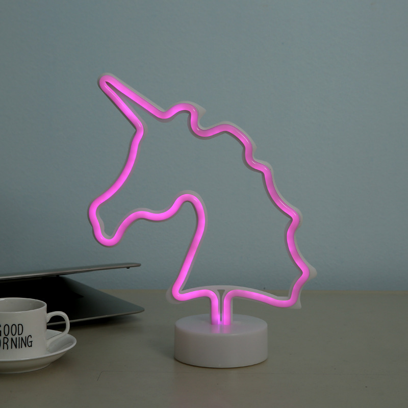 With the base animal ins neon tube LED lights flamingo neon lights decoration lights Christmas lights