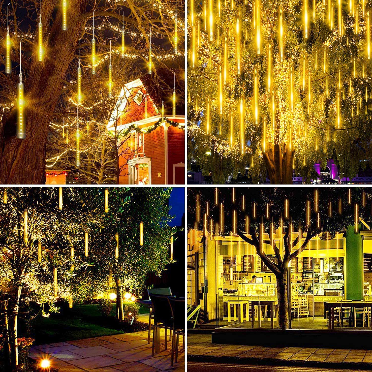 Shower Light 30cm 8 Pieces Set Led Meteor Lights LED Curtain Light Christmas Day Light Decorative Light christmas lights Shower Light 30cm 8 Pieces Set Led Meteor Lights LED Curtain Light Christmas Day Light Decorative Light christmas lights