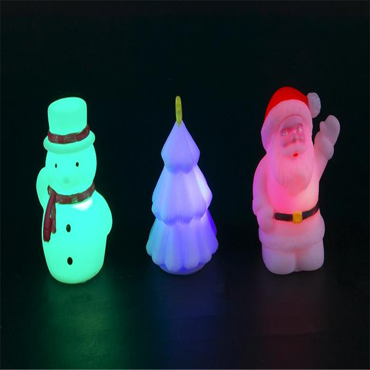 Colorful snowman Christmas lights snowman night light Santa Claus