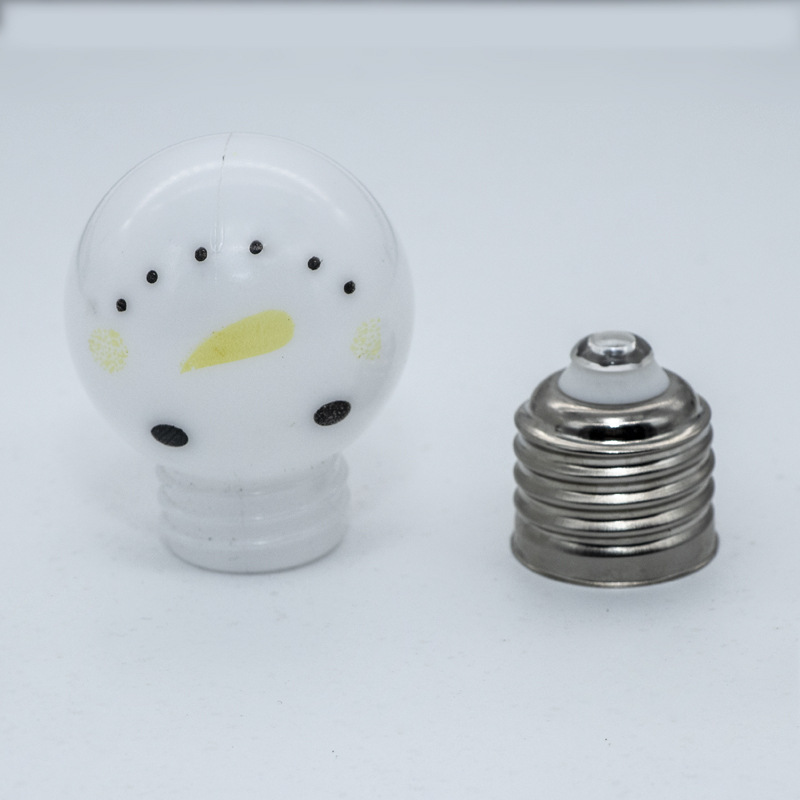Manufacturers direct sales smiley face led lights Christmas crack ball small pendant Christmas lights string accessories tree lights wholesale