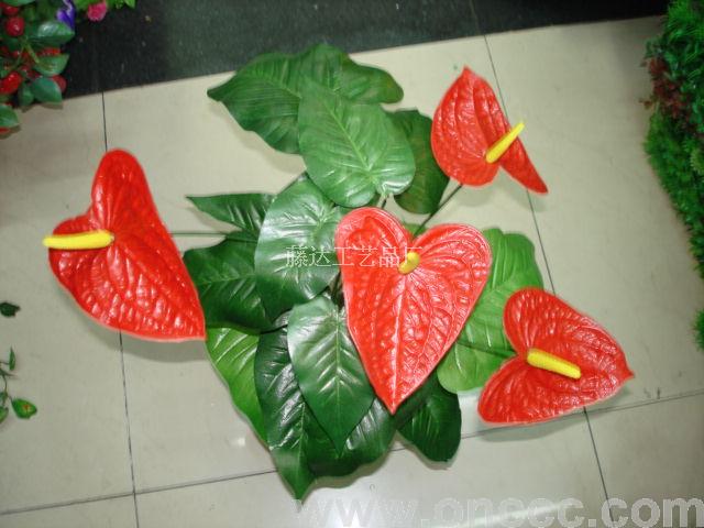 Simulation simulation of Anthurium gel simulation simulation simulation of poinsettia Christmas flower pot Anthurium flower simulation simulation flower artificial flower ball