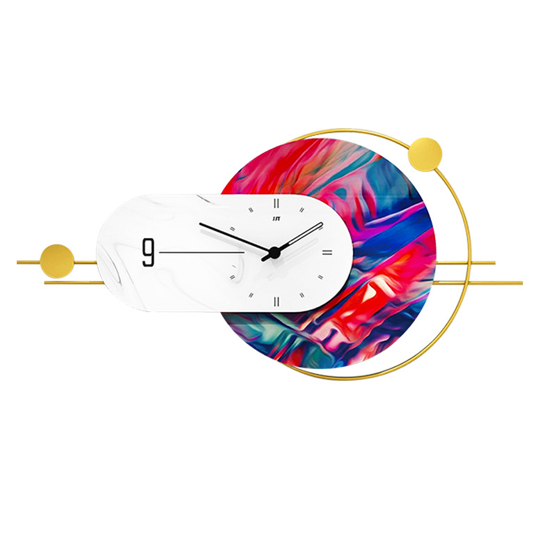 Wall Clock Light Luxury and Simplicity Decorative Clock Living Room Home Fashion Personality and Creativity Clock Net Red Art Wall Hanging Wall Clocks