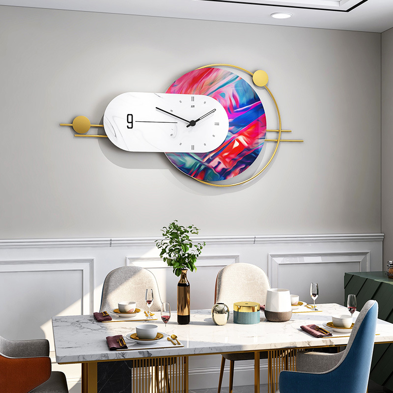 Wall Clock Light Luxury and Simplicity Decorative Clock Living Room Home Fashion Personality and Creativity Clock Net Red Art Wall Hanging Wall Clocks
