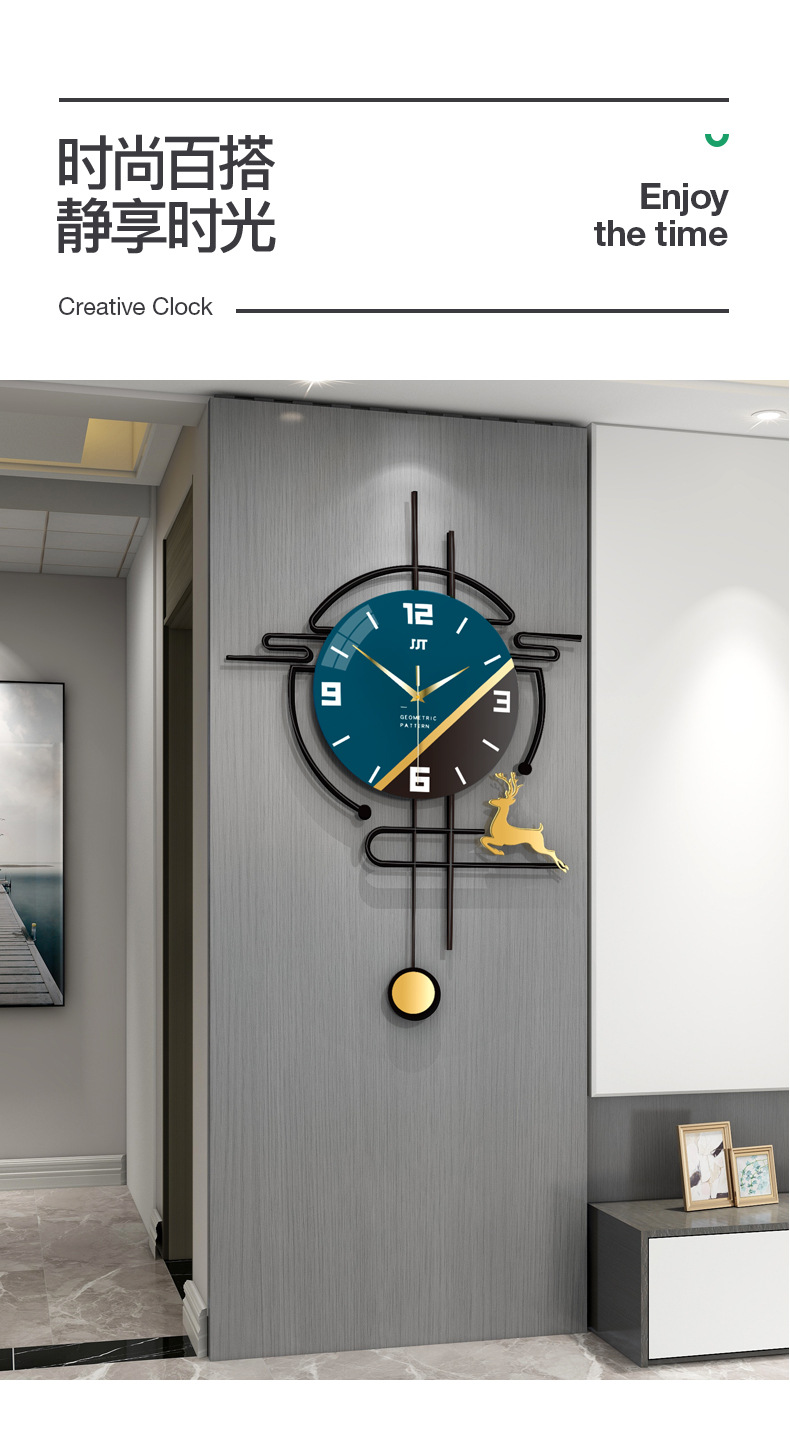 Wall Clock Affordable Luxury Fashion Living Room Decorative Clock Wall-Mounted Home Creative Clocks Amazon Hot Sale Products