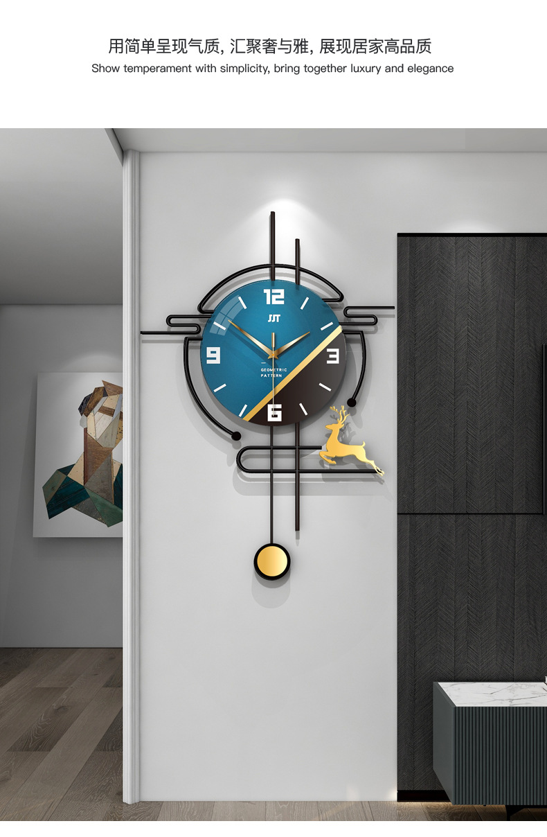 Wall Clock Affordable Luxury Fashion Living Room Decorative Clock Wall-Mounted Home Creative Clocks Amazon Hot Sale Products