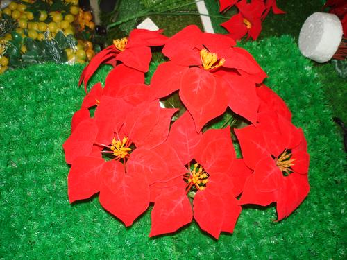 Simulation simulation simulation 7 plastic flower poinsettia Christmas flower poinsettia poinsettia flower simulation simulation of simulation simulation of Hualien rattan