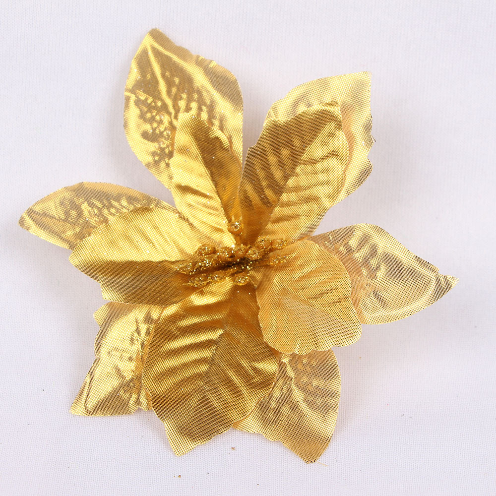Christmas Accessories Christmas Tree Flower Christmas Decorations Gold Powder Christmas Flower Christmas Tree Garland Accessories Factory Wholesale