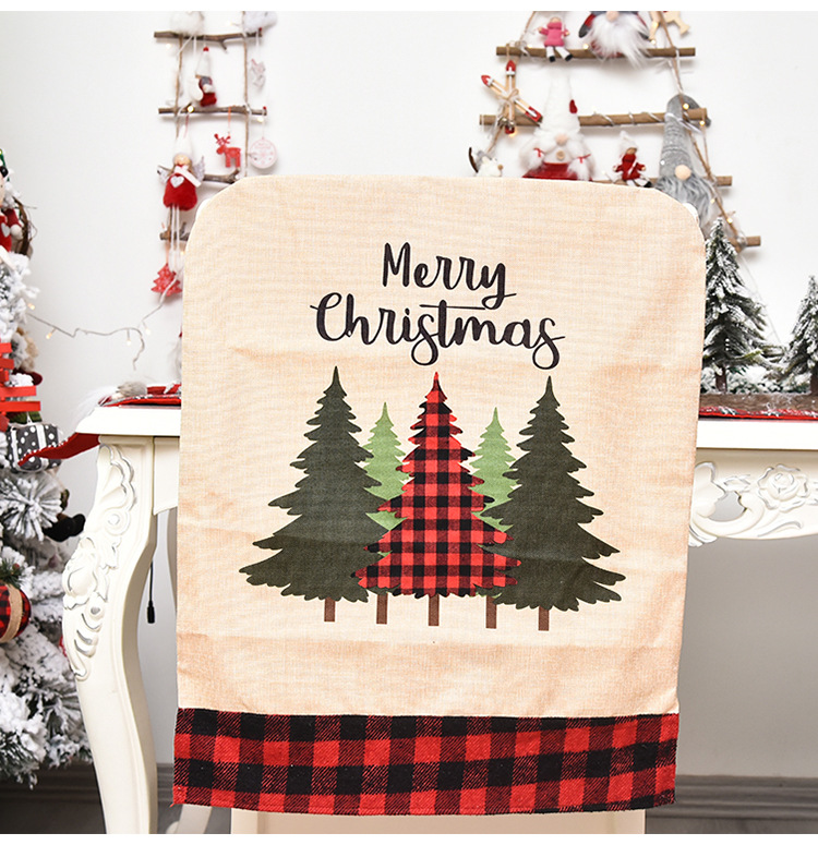 2020 New Christmas Decorative Chair Cover Creative Cartoon Machine Embroidered Linen Christmas Flower Chair Back Cover Car Cushion Case 2020 New Christmas Decorative Chair Cover Creative Cartoon Machine Embroidered Linen Christmas Flower Chair Back Cover Car Cushion Case