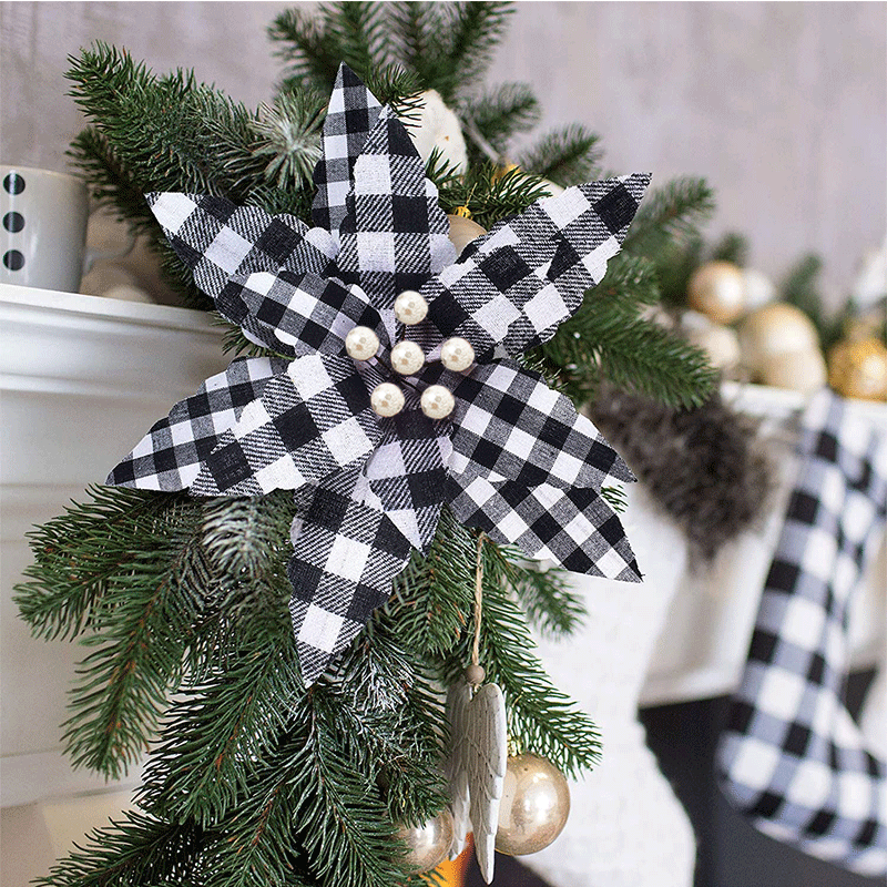 Europe and America Cross Border Christmas Decorations Christmas Tree Decoration Flower Ornaments Christmas Flower Christmas Decoration
