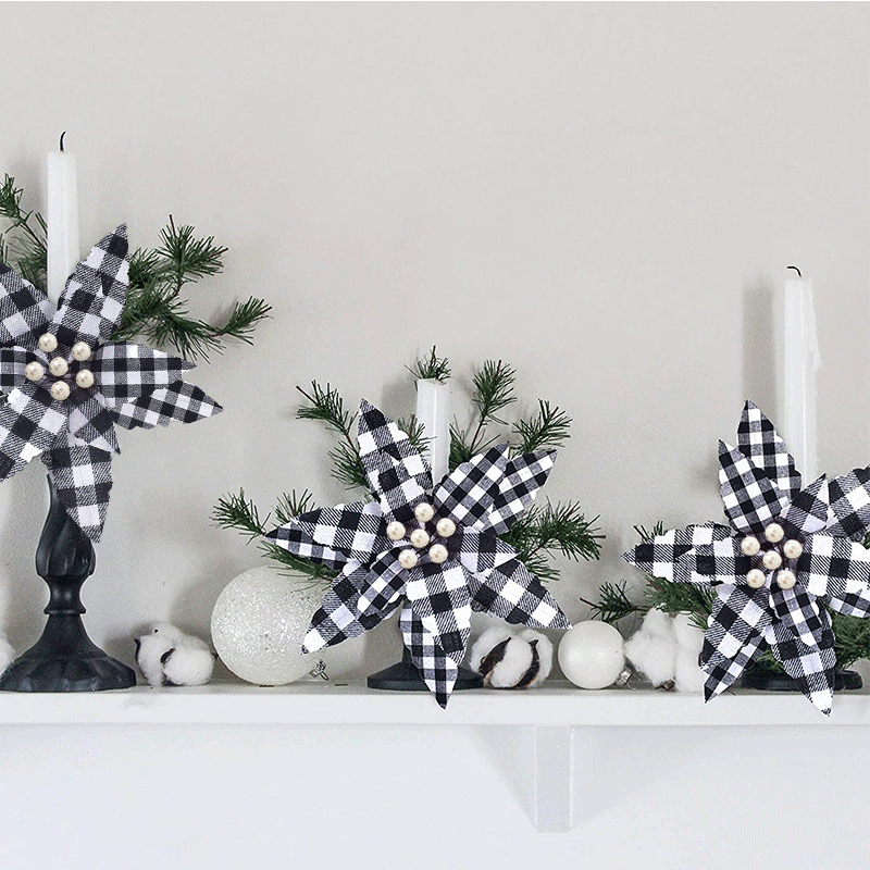 Europe and America Cross Border Christmas Decorations Christmas Tree Decoration Flower Ornaments Christmas Flower Christmas Decoration