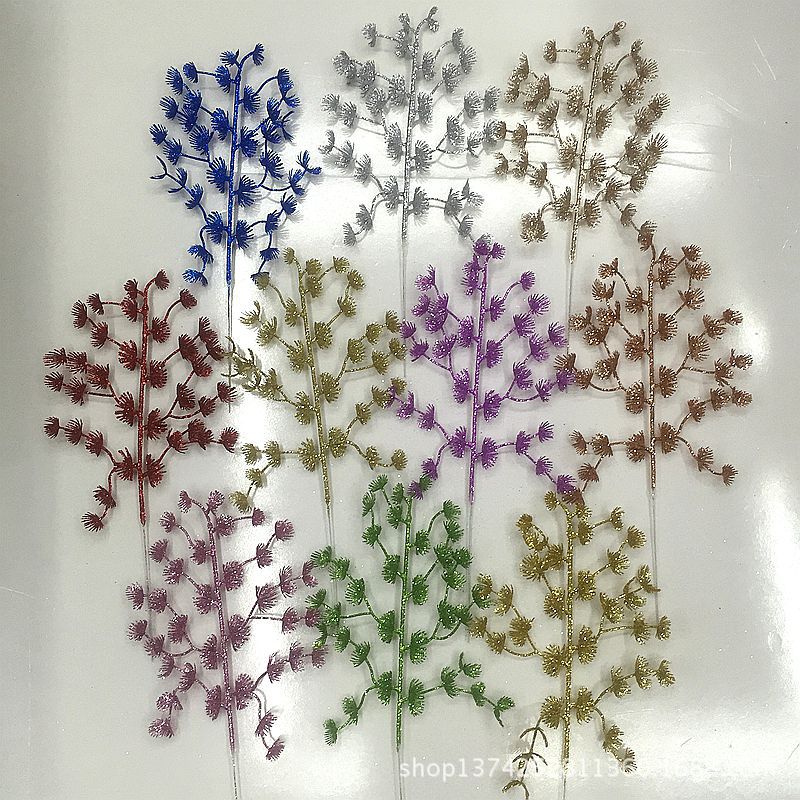 Christmas Flower Christmas Leaf Decorations 3317cm Glitter Pink Branches Glitter Colorful Plastic Ornament Christmas Flower Christmas Leaf Decorations 3317cm Glitter Pink Branches Glitter Colorful Plastic Ornament
