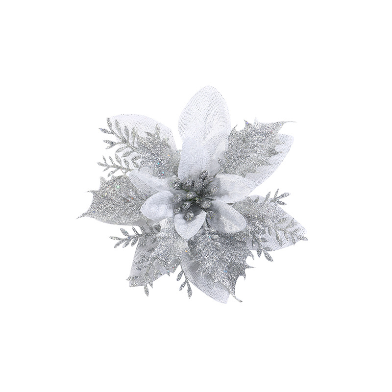 Christmas Festival Gold Powder Christmas Flower Artificial Flower Christmas Wreath Accessories Christmas Tree Decoration Christmas Accessories Wholesale