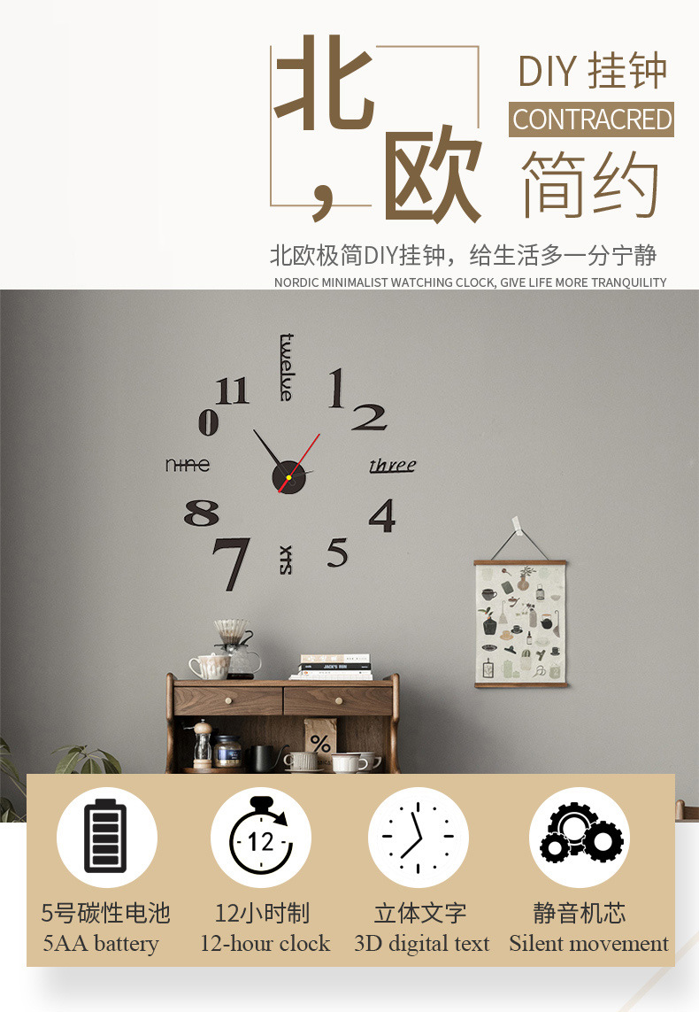 Chi Chen Hot Creative Wall Clock Acrylic Clock Home Decoration Living Room Wall Sticker Clock Digital Wall Clocks Chi Chen Hot Creative Wall Clock Acrylic Clock Home Decoration Living Room Wall Sticker Clock Digital Wall Clocks