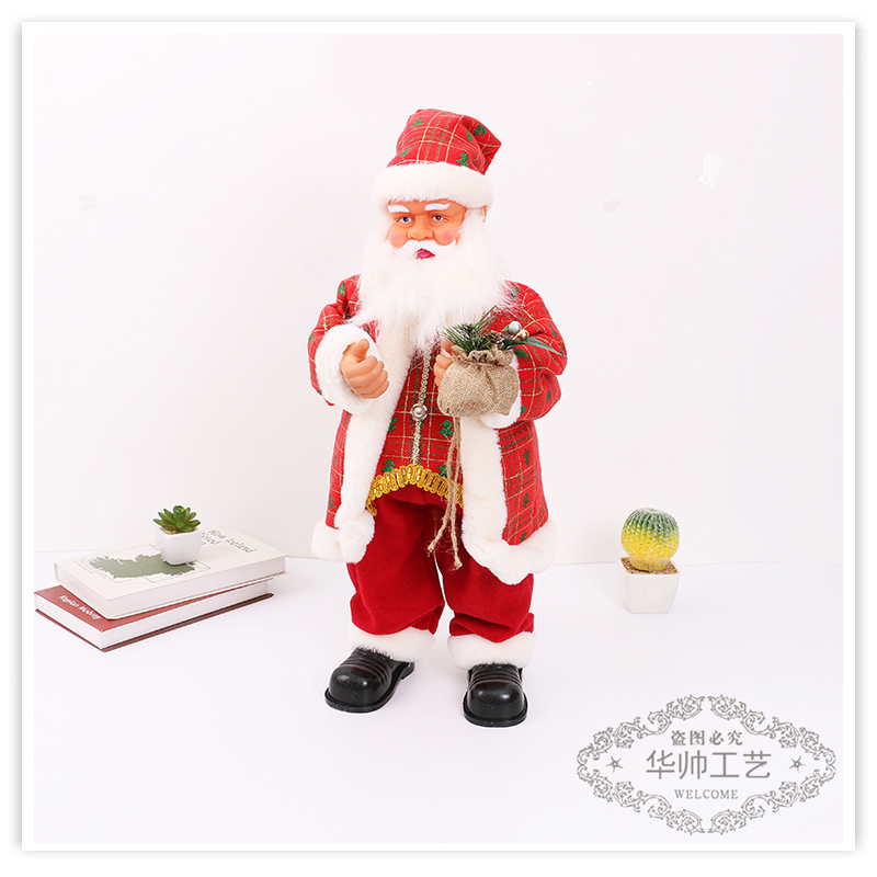 Christmas Cross-Border Hot Red Robe Santa Doll Gift Santa Claus Fabric Home Ornament and Decoration Christmas Cross-Border Hot Red Robe Santa Doll Gift Santa Claus Fabric Home Ornament and Decoration