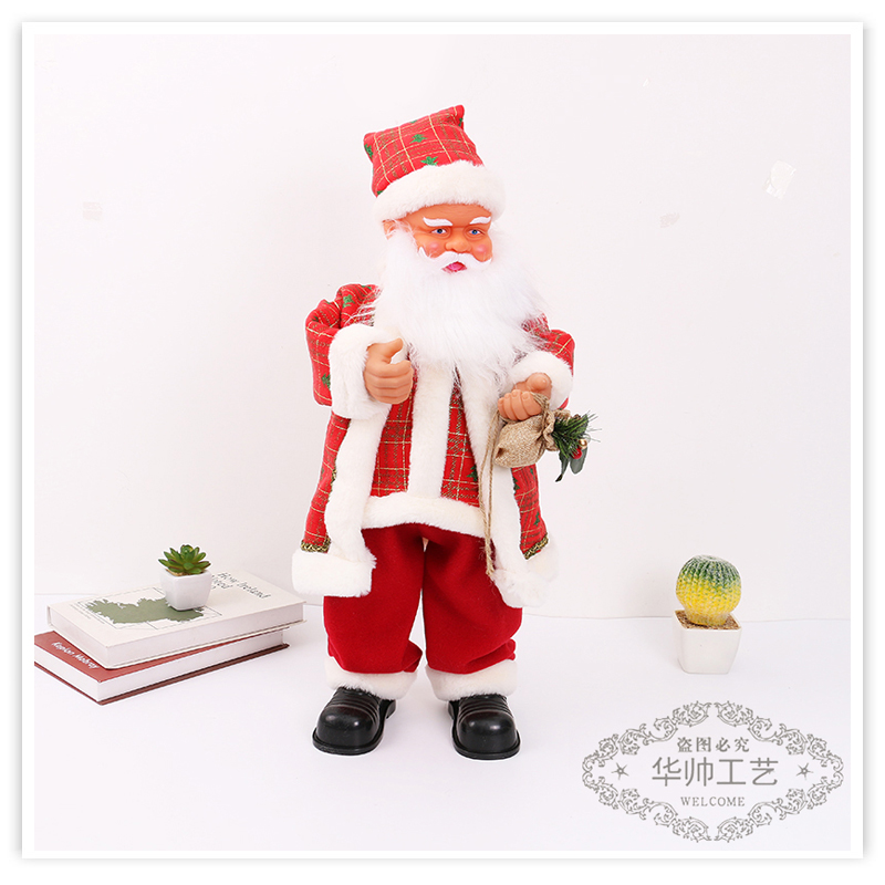 Christmas Cross-Border Hot Red Robe Santa Doll Gift Santa Claus Fabric Home Ornament and Decoration Christmas Cross-Border Hot Red Robe Santa Doll Gift Santa Claus Fabric Home Ornament and Decoration