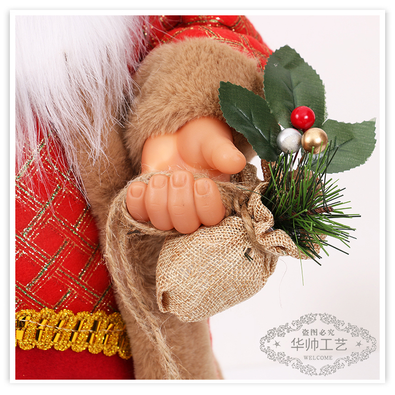 Christmas Cross-Border Hot Red Robe Santa Doll Gift Santa Claus Fabric Home Ornament and Decoration Christmas Cross-Border Hot Red Robe Santa Doll Gift Santa Claus Fabric Home Ornament and Decoration