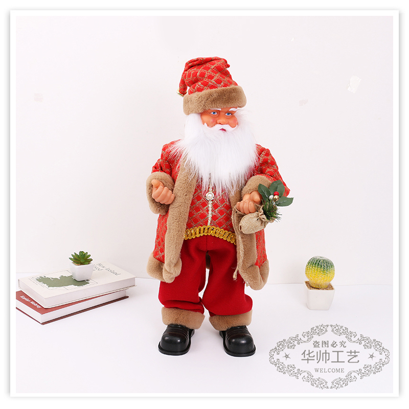 Christmas Cross-Border Hot Red Robe Santa Doll Gift Santa Claus Fabric Home Ornament and Decoration Christmas Cross-Border Hot Red Robe Santa Doll Gift Santa Claus Fabric Home Ornament and Decoration
