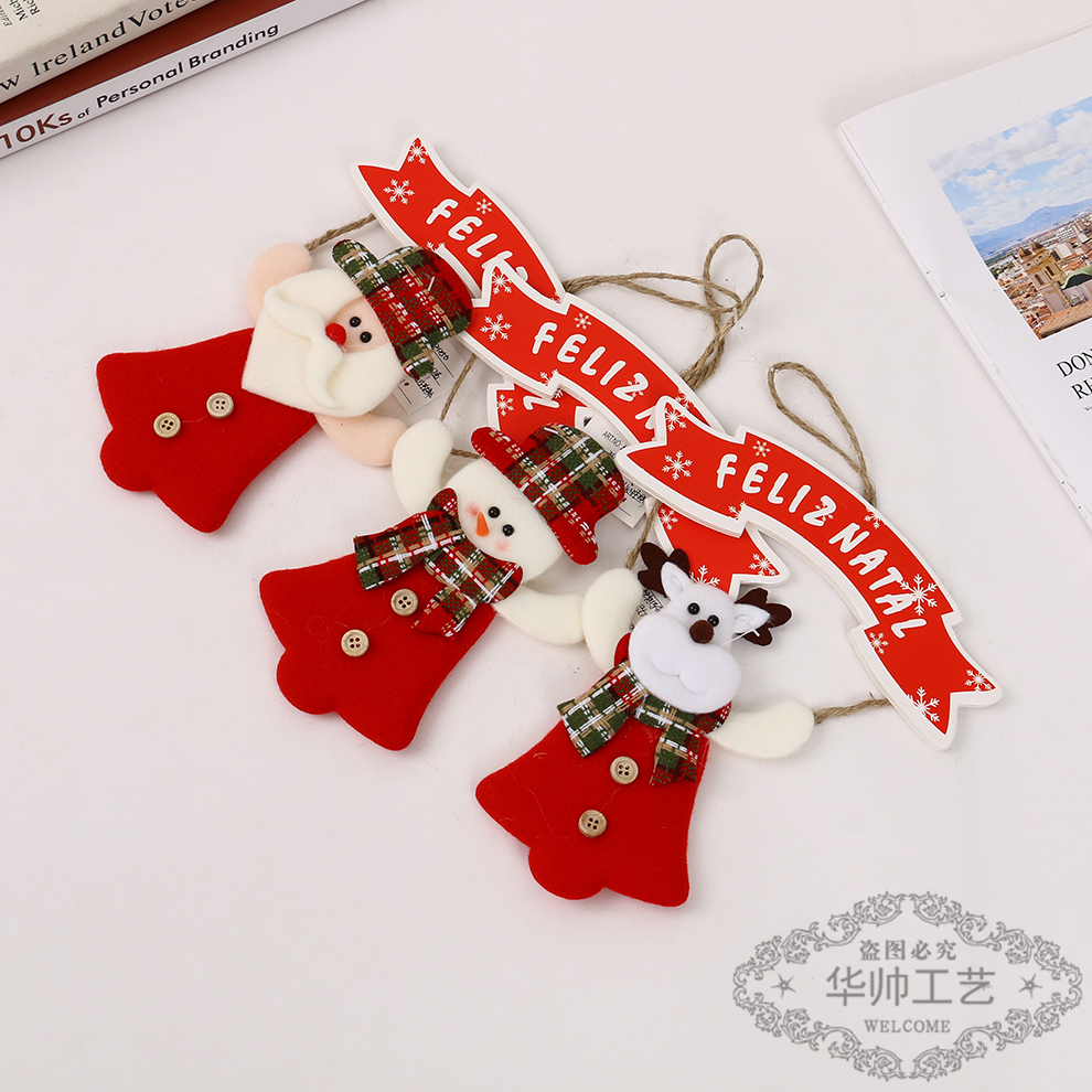 Christmas Ornaments Snowman Santa Claus Elk Muppet Creative Gift Key Bag Pendant Scene Decorations