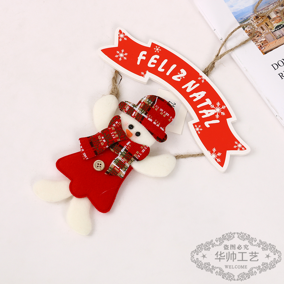 Christmas Ornaments Snowman Santa Claus Elk Muppet Creative Gift Key Bag Pendant Scene Decorations