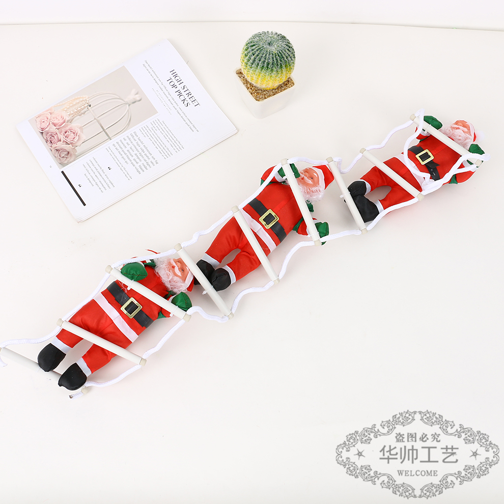 Santa Claus Rope Ladder Rope Climbing Christmas Decoration Christmas Tree Layout Props Christmas Gift Factory Direct Sales