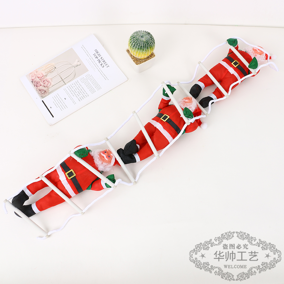 Santa Claus Rope Ladder Rope Climbing Christmas Decoration Christmas Tree Layout Props Christmas Gift Factory Direct Sales