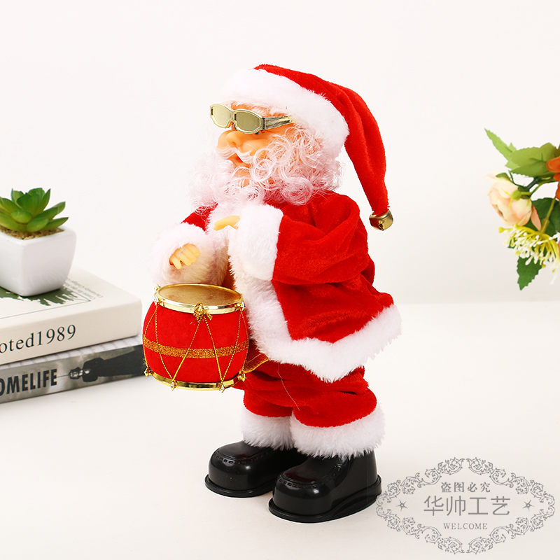 Santa Claus Electric Music Dancing Shaking Ass Saxophone Children&#039;s Doll Toy Gift Creative Decoration