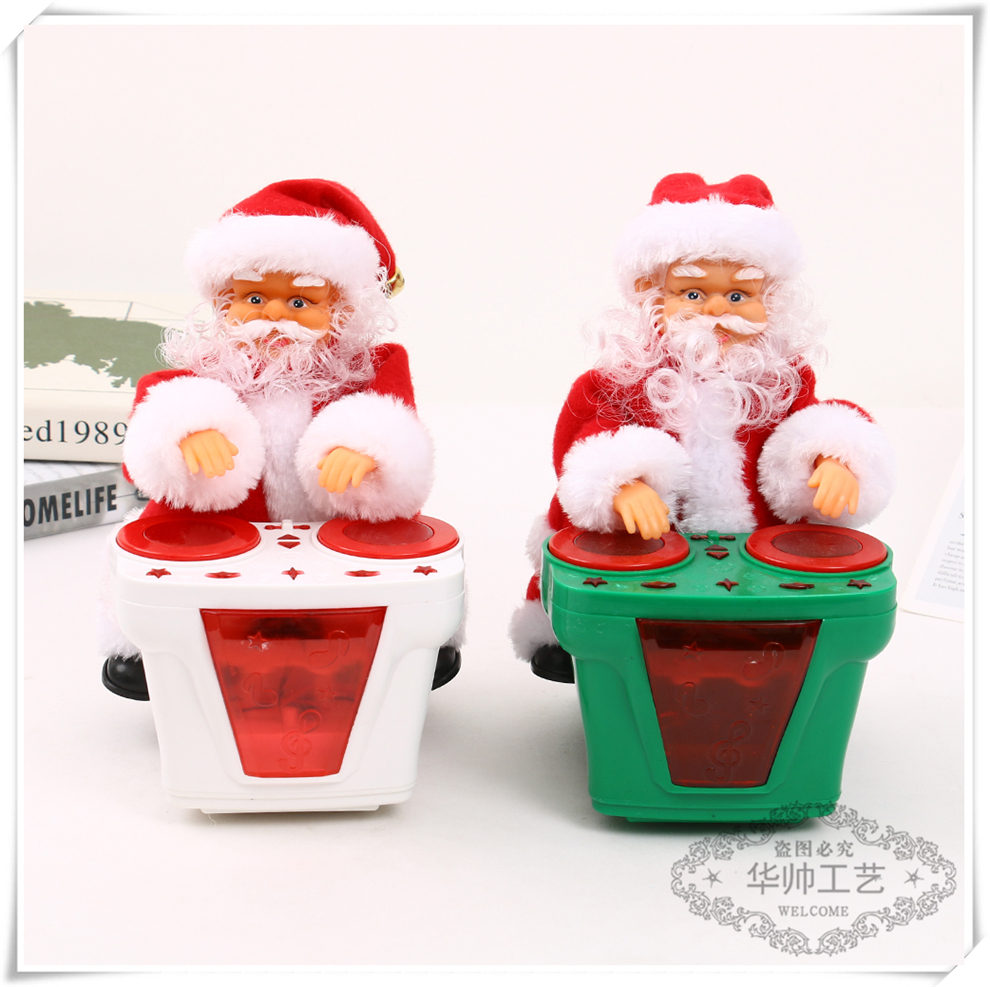 Christmas Decoration Creative Dish Santa Claus Toy Music Electric Lamplight for Boys and Girls Gift Christmas Decoration Creative Dish Santa Claus Toy Music Electric Lamplight for Boys and Girls Gift