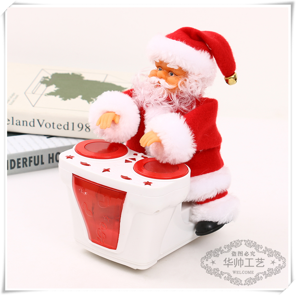 Christmas Decoration Creative Dish Santa Claus Toy Music Electric Lamplight for Boys and Girls Gift Christmas Decoration Creative Dish Santa Claus Toy Music Electric Lamplight for Boys and Girls Gift