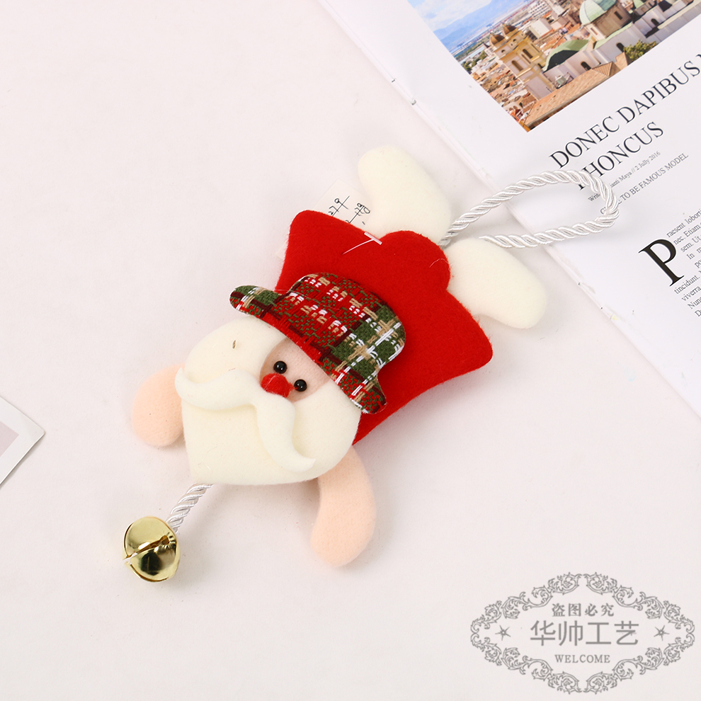 Christmas Tree Pendant Santa Claus Snowman Deer Doll Christmas Scene Show Window Decorations Suitcase Ornaments