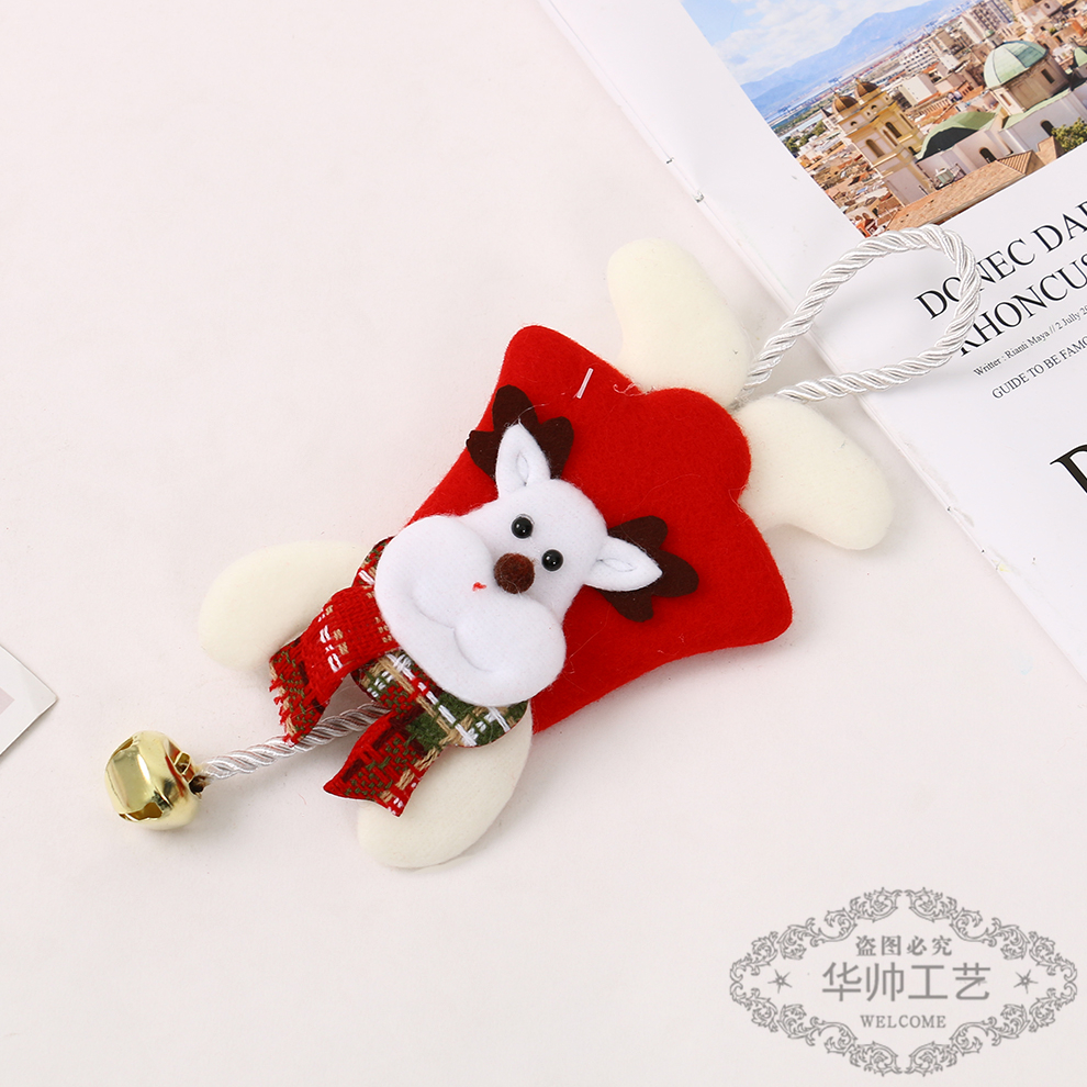 Christmas Tree Pendant Santa Claus Snowman Deer Doll Christmas Scene Show Window Decorations Suitcase Ornaments