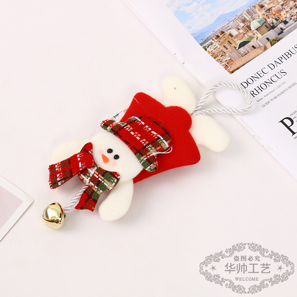Christmas Tree Pendant Santa Claus Snowman Deer Doll Christmas Scene Show Window Decorations Suitcase Ornaments