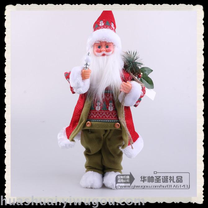 Christmas decorations Santa Claus electric old people can sing shop decoration layout.