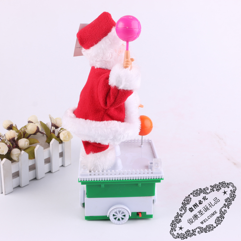 Manufacturers spot direct cool Christmas decorations electric Santa Claus doll singing and dancing ornaments