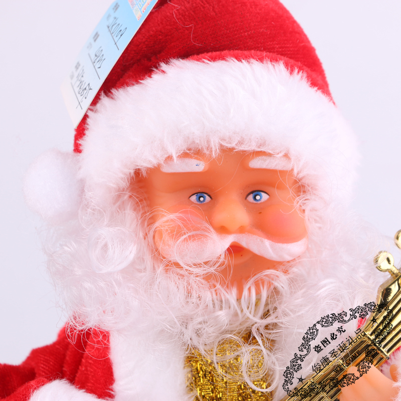 Cute Santa Claus playing guitar modeling Christmas decoration doll decoration various styles