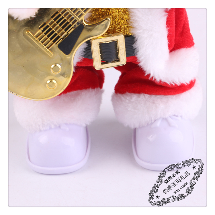 Cute Santa Claus playing guitar modeling Christmas decoration doll decoration various styles Cute Santa Claus playing guitar modeling Christmas decoration doll decoration various styles