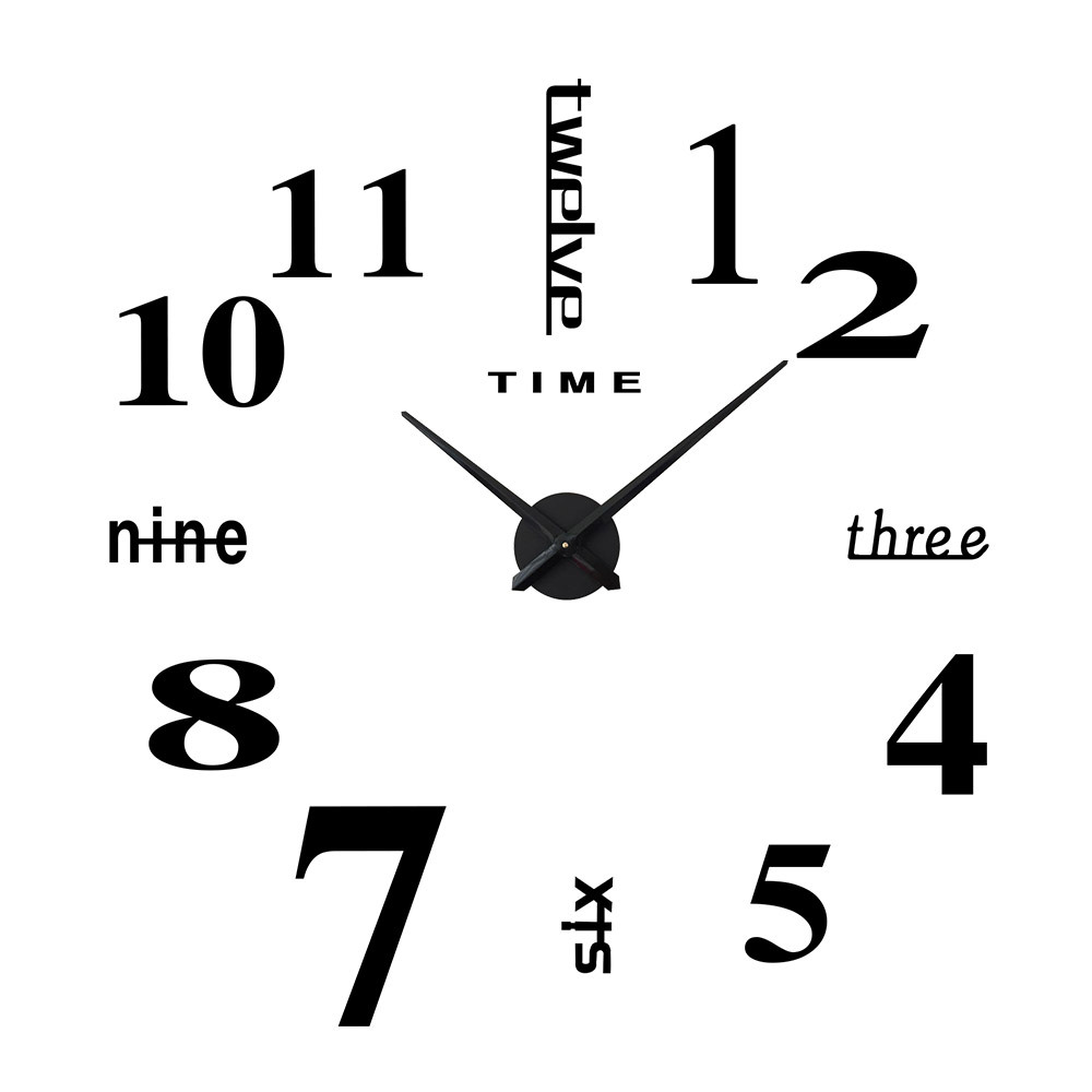Amazon Hot Selling Popular Products Creative Wall Clock DIY Acrylic Clock Home Decoration Wall Sticker Clock