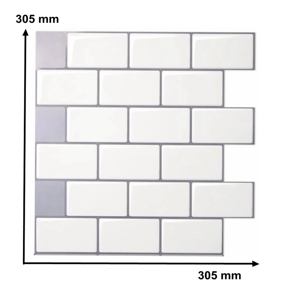 SelfAdhesive White Brick 3D Stereo Glue Wall Sticker Waterproof Oil Stain Interior Decoration Wallpaper Wallpaper