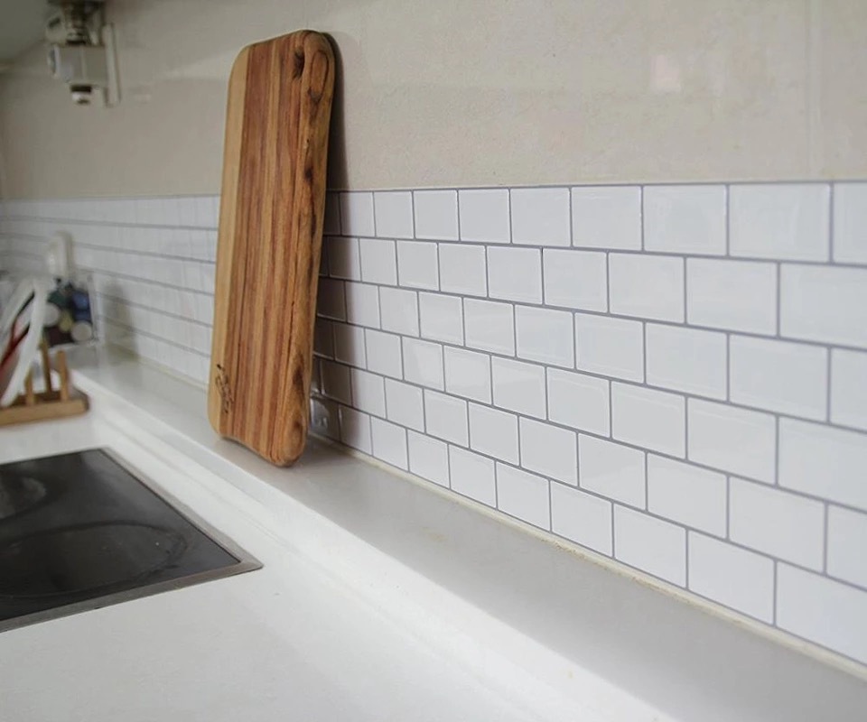 SelfAdhesive White Brick 3D Stereo Glue Wall Sticker Waterproof Oil Stain Interior Decoration Wallpaper Wallpaper