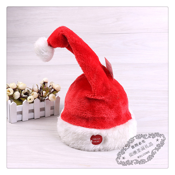 Can sing Santa Claus Santa hat large electric smart stuffed toy doll Christmas present dance Can sing Santa Claus Santa hat large electric smart stuffed toy doll Christmas present dance