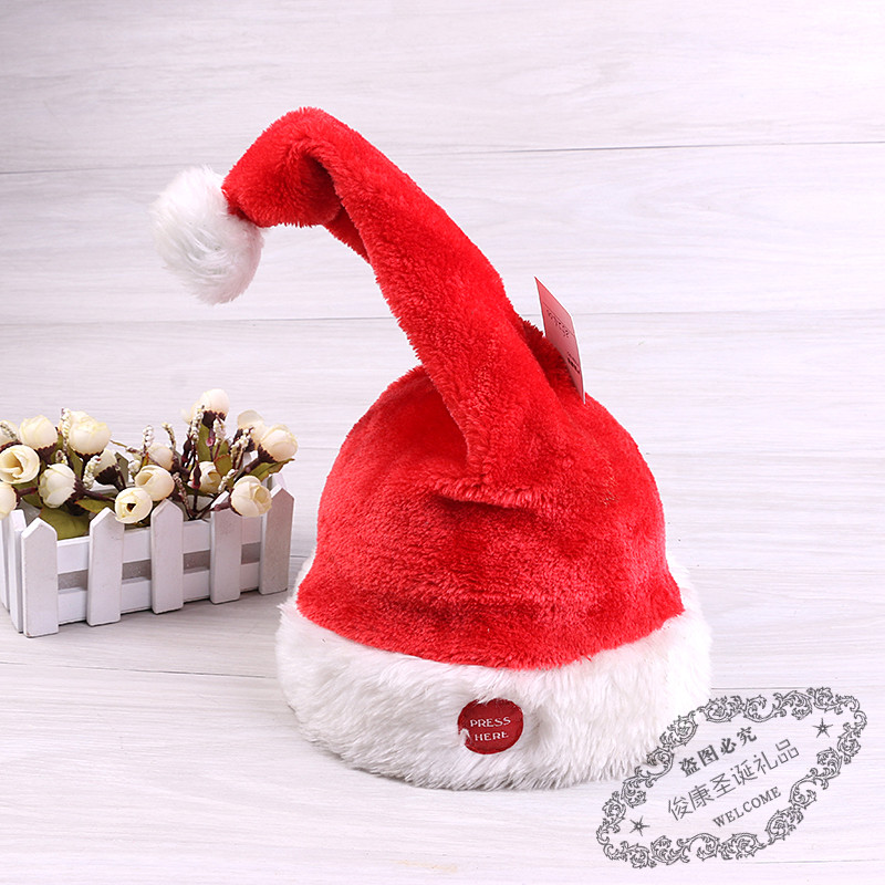 Can sing Santa Claus Santa hat large electric smart stuffed toy doll Christmas present dance
