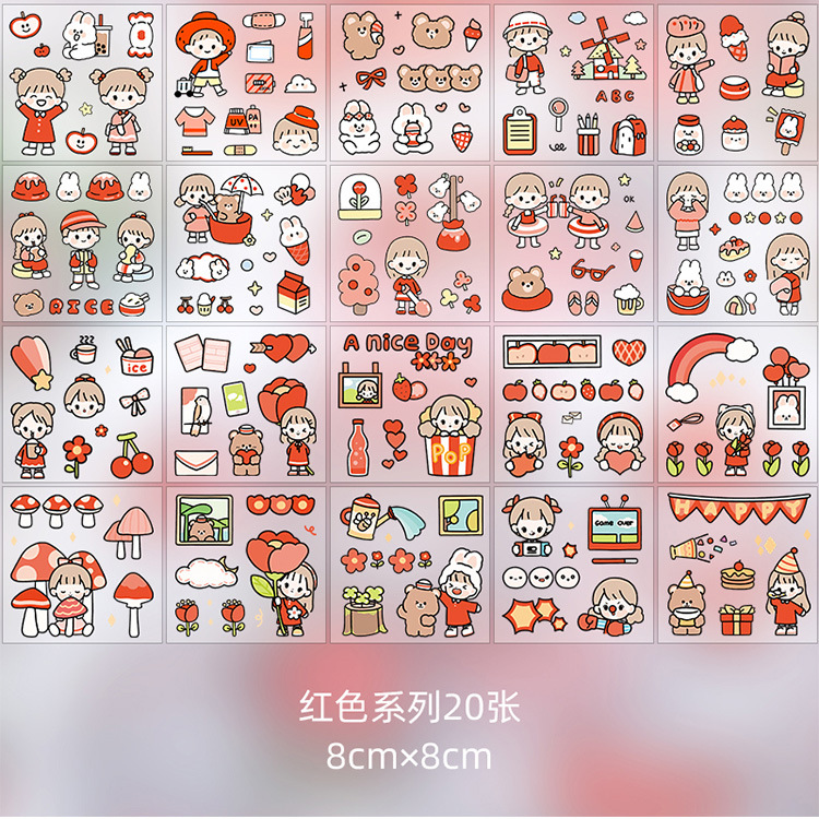 Tirado Cream Rabbit Diary Pet Waterproof Stickers Notebook Gift Box Girl Hand Account Decoration sticker Tirado Cream Rabbit Diary Pet Waterproof Stickers Notebook Gift Box Girl Hand Account Decoration sticker