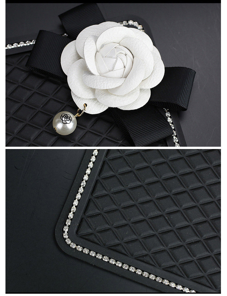 Slip Mat DiamondEmbedded Camellia for Car Decoration Perfume Storage Pad Instrument Panel Mobile AntiSlip Sticker Female Slip Mat DiamondEmbedded Camellia for Car Decoration Perfume Storage Pad Instrument Panel Mobile AntiSlip Sticker Female