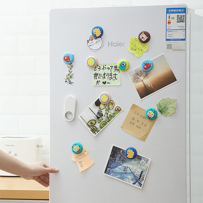 Original Design Magnetic Sticker Creative Decoration Simple Nordic Cute Animal Three-Dimensional Cartoon Magnetic PVC Fridge Magnet