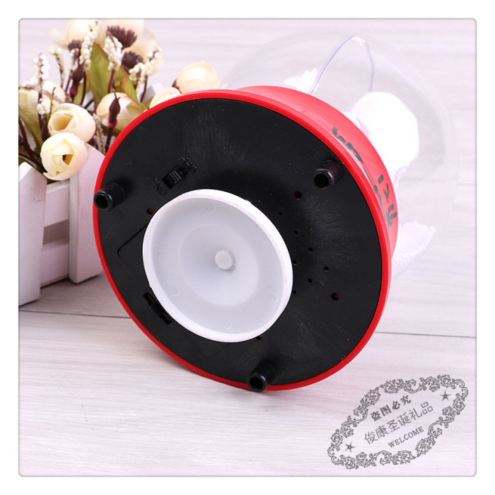 Electric spray snowflake music box of snowball Santa Claus crystal ball rotation Electric spray snowflake music box of snowball Santa Claus crystal ball rotation